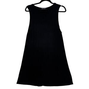 Reformation Mini Tank Dress Size S Black Ribbed Knit Sleeveless Bodycon Stretch